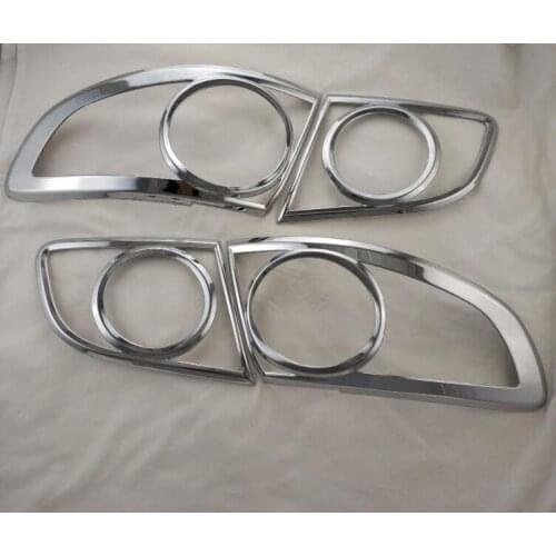 High quality 4 pcs. ABS chrome cover on the rear headlight of the car for hyundai Santa Fe 2007-2011 Rear lamp cover Finish