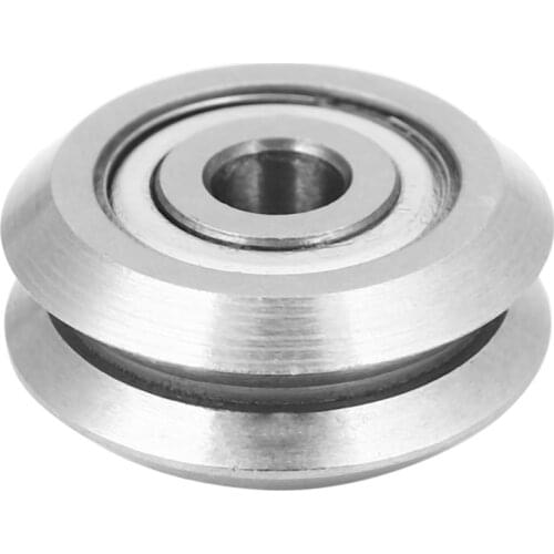 W1 Deep V Groove W-Rail Guide Line Track Pulley Rollers Ball Bearings Steelmodel:W1