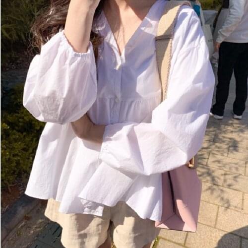 2020 NEW Spring femme Shirt Casual White Tops Oversize Girls Blouse Women Long sleeve Linen Cotton Plus Size Women Blouses femme