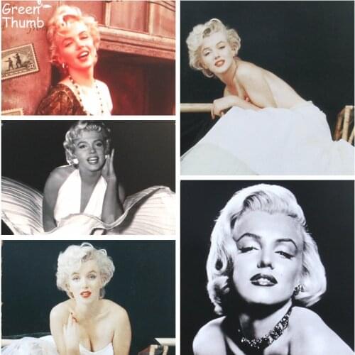 1pc Green Thumb 20x30cm Marilyn Monroe Metal Tin Sign Hotel/Cafe /Bar Wall Decor Plaque Retro Painting Metal Plate