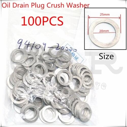 100PCS For Honda Acura 20mm Differential Oil Seal Washer 94109-20000 9410920000 94109 20000