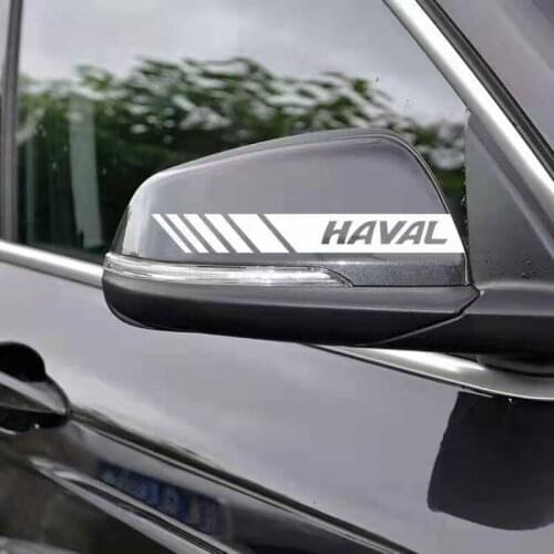 2PCS Car Rearview Mirror Decoration Sticker Body Decal For haval f7 h6 f7x h2 h3 h5 h7 h8 h9 m4 Car accessories
