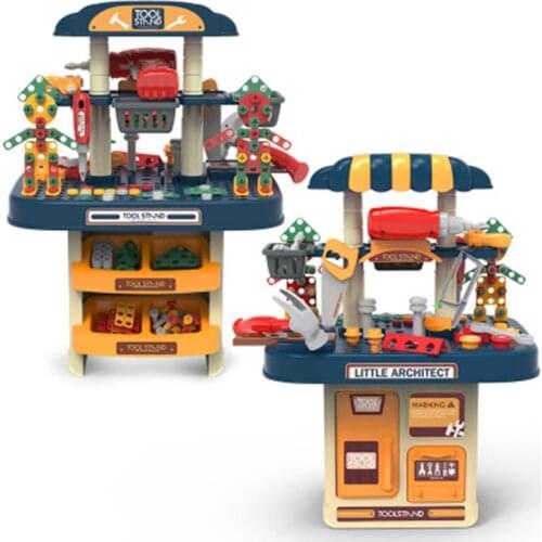 246pcs Kids Drill Screw Nut Puzzles Toys Pretend Play Tool Drill Disassembly Assembly Children Drill 3D Puzzle Toys For Boy L4MC