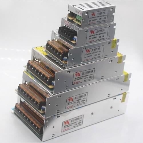 AC85-265V 110V 220V to 12V 1A 2A 3A 5A 10A 15A 20A 30A 40A 50A CCTV / LED Strip Power Supply Adapter