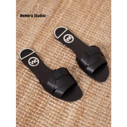 Hemera Studios sandals Women summer 2021 Mules braided flip flops multi-colored leather no closures flat sole new collection