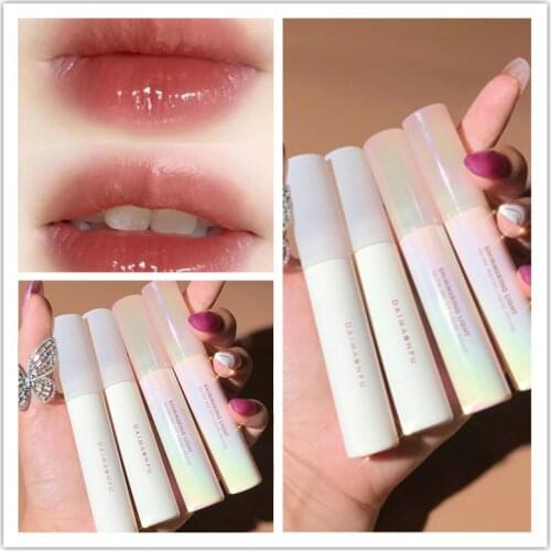 Daimanpu Small Milk Tube Velvet Matte Lipstick Long Lasting Shimmer Liquid Lip Glaze Mirror Water Lip Gloss Red Lip Makeup TSLM1