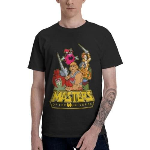 Mens He-Man And The Masters Of The Universe T-Shirt Novelty The 36 Chambers of Grayskull Tshirt Short Sleeve T Shirt Cotton Tee