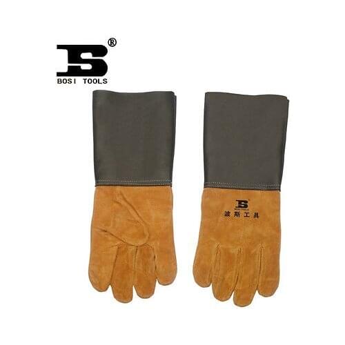 BOSI 100% Top Layer Leather Exquisite Durable Antistatic Welding Glove