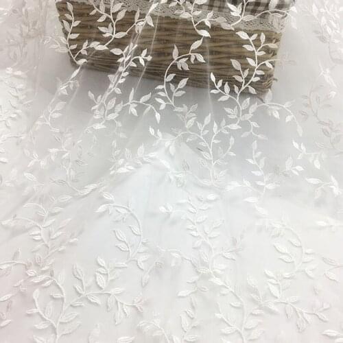 5yards Latest White African Lace Fabric Nigerian Mesh Embroidery Guipure Cord Lace Trim Women Wedding Dress Tulle Mesh Fabrics