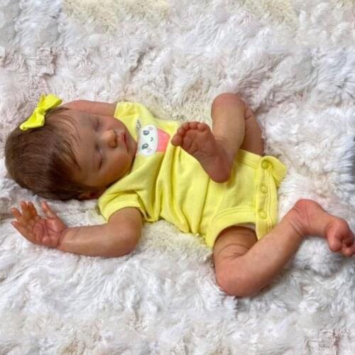 18 Inch 46cm Assembled Rebirth Dolls Soft Silicone With Romper Lifelike Bow Babyies Suit Dolls Vinyl Gifts For Gi Toddler R H2x8