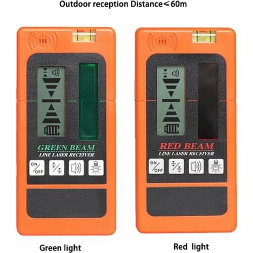 Laser Level Pulse Receiver Green and Red Beam Lines Laser Receiver for Outdoors Construction