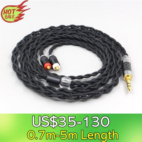 LN007451 Pure 99% Silver Inside Headphone Nylon Cable For Sony IER-M7 IER-M9 IER-Z1R Earphone Headset