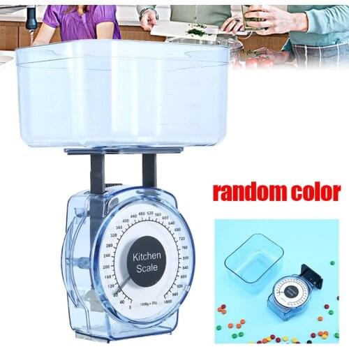Mini Random Candy Color Baking Flour Scale 1kg Plastic Kitchen Food Mechanical Scale For Home Made Cookie Cake Cooking