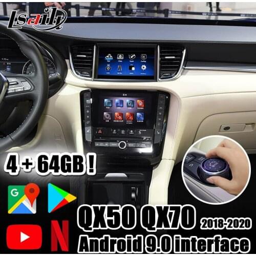 Lsailt Android 9.0 multimedia video interface 2018-2018 Infinite QX50 support CarPlay , YouTube, Netflix,GPS Navigation