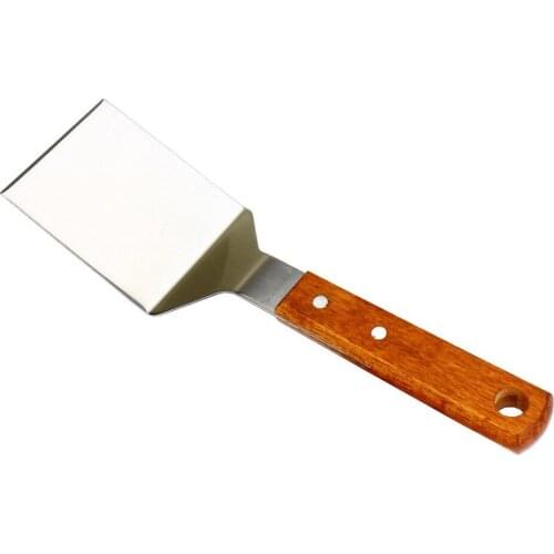 NEW Metal Spatula For Cast Iron Skillet Stainless Steel Grill Spatula Slotted Spatula Turner Fish Spatula With Wood Handle