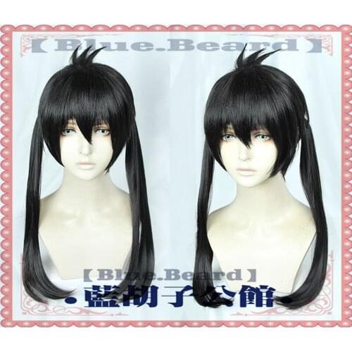 NEW Enen no Shouboutai Kotatsu Tamaki Cosplay Hair Wig Bunches Blacka LHZ