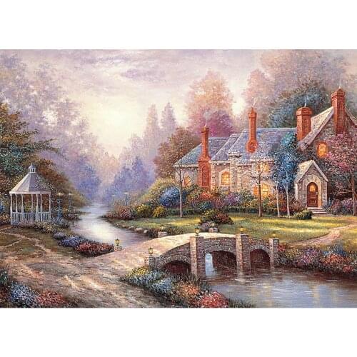 4000 Piece Adult Puzzle Peaceful Autumn Fashion Living Room Decoration Painting Decompression Puzzle Parent-child Toy Child Gift