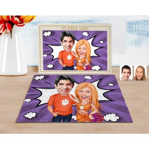 Personalized Valentine Caricature of 1000 Piece Professional Puzzle-54