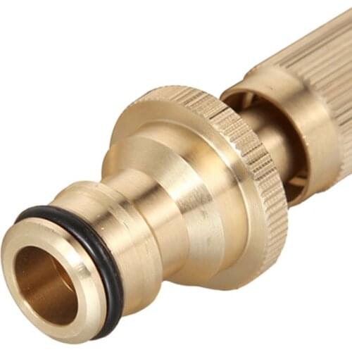 Garden Irrigation Spray Adjustable Brass Hose Sprinkler Nozzle Car Wash Watering 203F