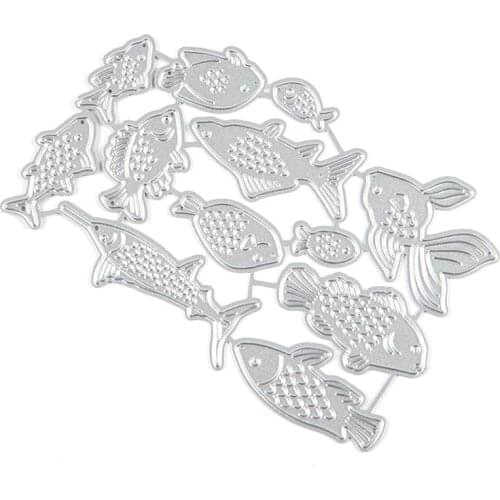 Sea Bottom Fish 2021 New Metal Cutting Dies for Scrapbooking Frame Edge No Stamps Stencil Cuts Crafts Navidad Molds Die Paper