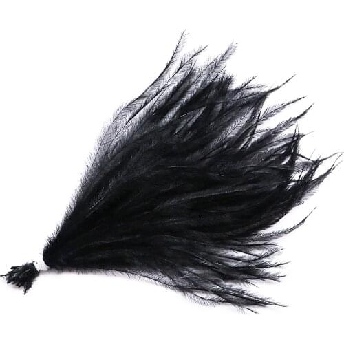 1Yard Real Ostrich Feathers Silk For Earring Making 10-15Cm/15-18Cm Plume Wedding Dress Needlework Decoration Feather For Crafts