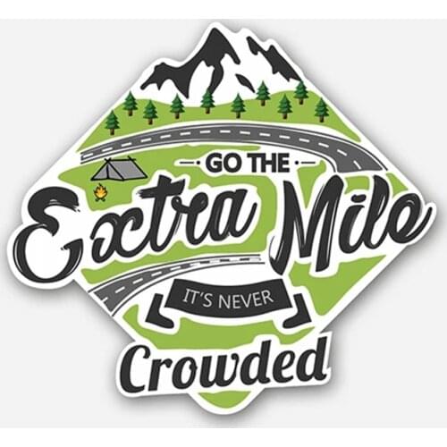 S40559# Various Sizes Funny Self-adhesive Decal Extra Mile Car Sticker Waterproof Auto Decors on Bumper Rear Window