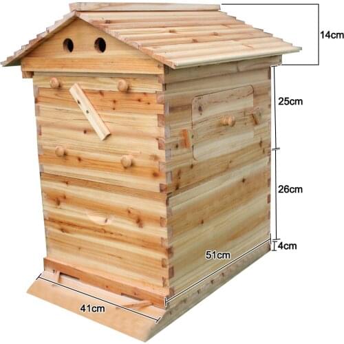 US UK Wooden Beehive House with 7pcs Home Garden Beehive Frame Wooden Bees Beekeeping Hive Beehive Supply Beekeeper Tool