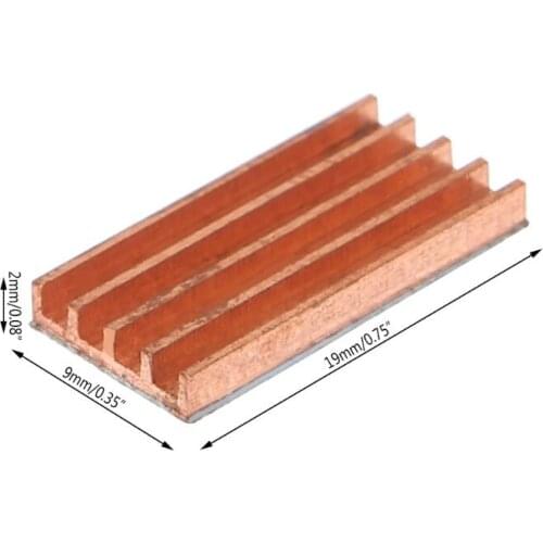 Ultra Thin Pure Copper Heat Sink Back Memory RAM Sink Cooling For MOS IC Chip