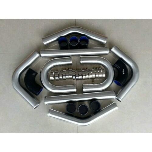 Hot Selling For 2" 51MM Universal Aluminum Intercooler Turbo Piping Pipe Hose Kits Black