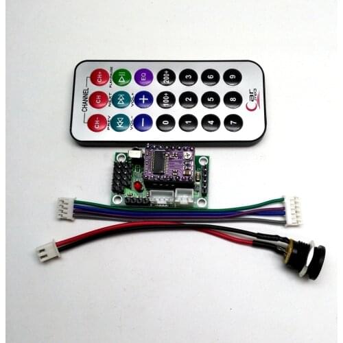 Stepper Motor Control with infrared Remote control button A4988 Drive Board 2-phase 4-wire control serial port with delay