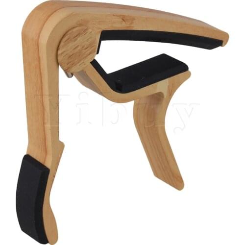 Yibuy Wood Color Quick Change Release Electric Guitar Key Capo Guitar Part
