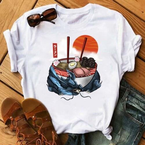 Manga Dragon Reman Japan Harajuku Print Womens Tshirt Hip Hop O-Neck Tops Summer Fashion T Shirts Oversized Soft Women Clothing