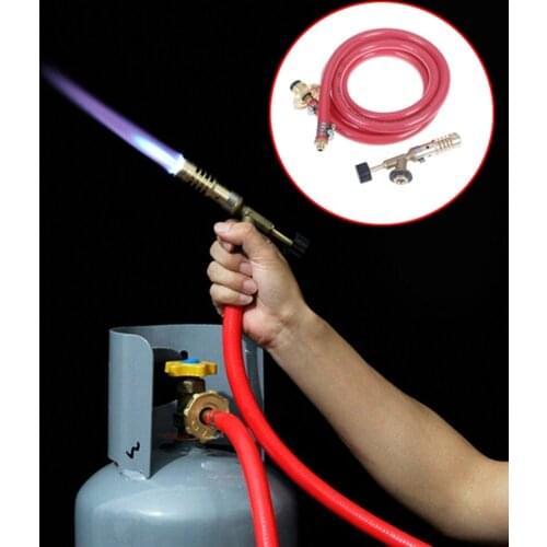 1PC Hot Gas Self Ignition Plumbing Turbo Torch With Hose Solder Propane Welding Kit