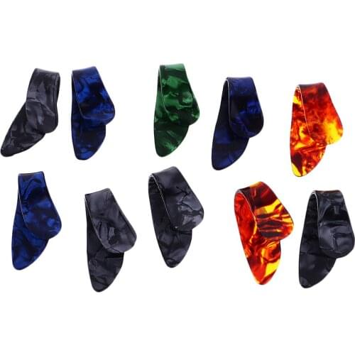10Pcs Portable Thumb Pick Finger Plectrum Celluloid for Guitar Parts Random