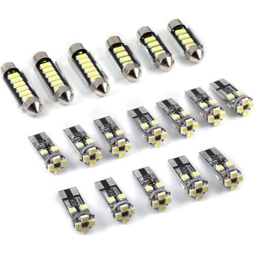18/20PCS Perfect White Canbus LED Interior Lamp Indoor Map Dome Light Bulb Kit FOR Bwm F30 F10 F11