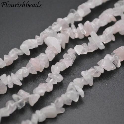 5~8mm Natural Rose Quartz Irregular Shape Stone Chips Loose Beads 1 Strand