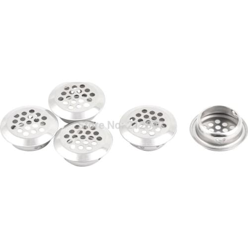 Stainless Steel Vent Hole Cooling Wardrobe Cover Cabinet Door Exhaust Ventilation Shoecase 5pcs