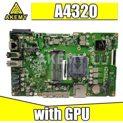 Akemy For ASUS A4320 Laotop Mainboard A4320-1B A4320 Motherboard with GPU