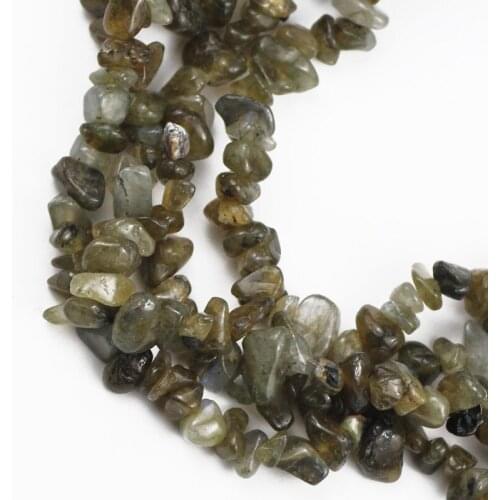 HGKLBB Natural Stone Labradorite Irregular Moonstone Gravel Beads long 86cm Chips Bead for Jewelry making bracelet Necklace DIY