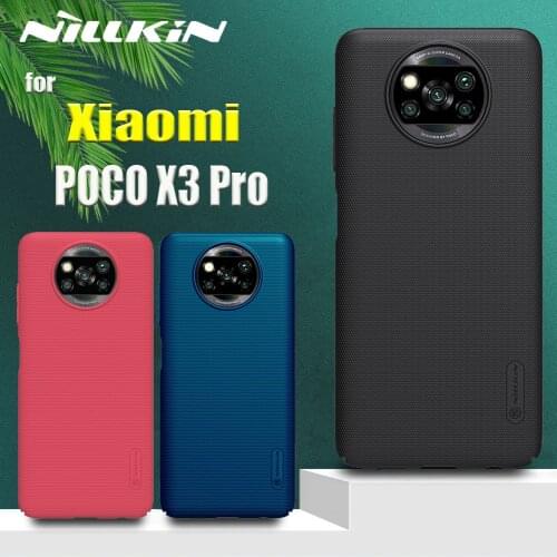 For Xiaomi POCO X3 Pro Case Nillkin Frosted Shield Hard PC Plastic Phone Back Shockproof Full Cover on POCO X3 Pro Couqe Funda