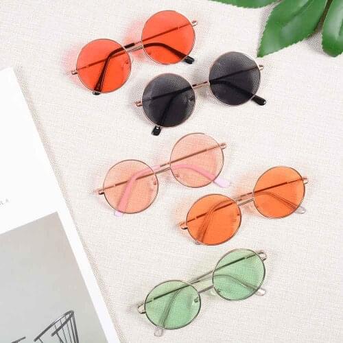 1pcs New Retro Glasses Round Frame Kids Sunglasses Baby Wild British Style Metal Sunglasses New Years Gift Goggles For Children