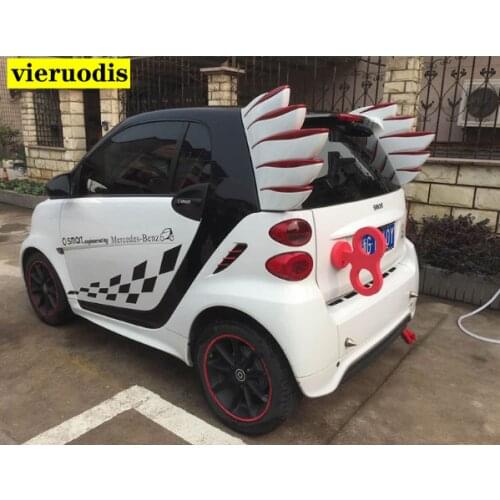 For Mercedes - Benz Smart ABS Material Car Rear Wing unpaint Color spoiler for Smart Fortwo Coupe 2-Door Spoiler 2009-2014