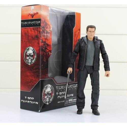17cm NECA Arnold Schwarzenegger Action Figure Terminator T-800 Commando With Gun Weapon Collectible Guardian Model Dolls