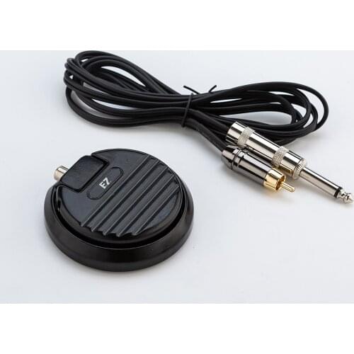 EZ Circular Foot Pedal Switch for Tattoo Machine Power Supply 1 RCA connector Clip Cord Red & Black Color