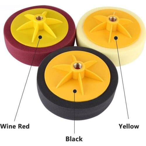 6 Inch/15Cm Car Polishing Waxing Pad Sponge M14 Wheel Polishing Waxing Pad Kit Tool For Car Polisher