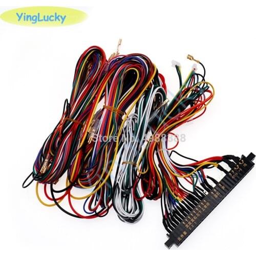 Jamma 28-pin harness with 5 and 6 action button wires for arcade games sanwa joysticks arcade game cabinets / pandora boxes