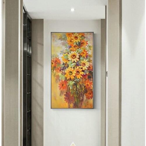 Oil Modern Sunflower Wall Art Flowers Canvas Painting Posters Prints POP Art Pictures for Gallery Living Room Home Decorative