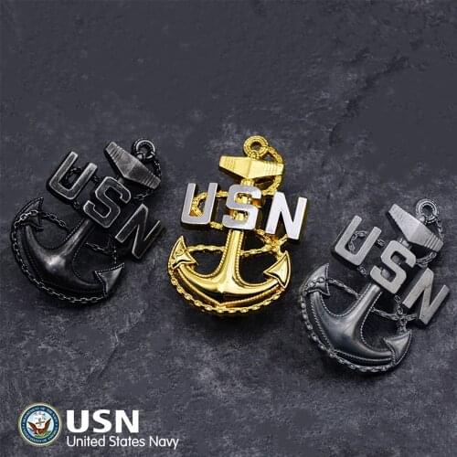 US UNITED STATES NAVY USN OFFICER LAPEL SERGEANT HAT PIN CAP BADGE MEDAL COCKADE