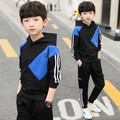 Childrens wear set boy spring autumn clothing set long sleeved Kids sport clothes set childrens clothing sport clothes set