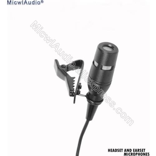 Black Lavalier Hypercardioid Condenser Stage Conference Microphone For AKG Sennheiser Shure Audio Technica Mipro External Lock